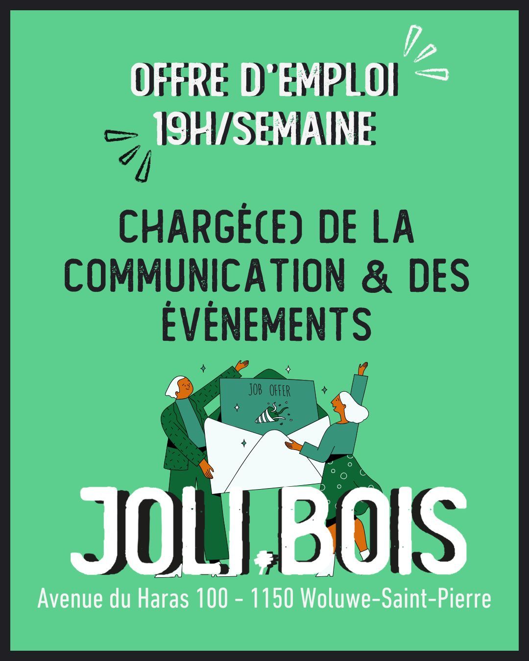 Offre d'emploi - Chargé(e) de la communication & des événements